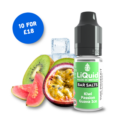 
Kiwi Passion Guava Ice Bar Salt Vape Juice Nic Salt