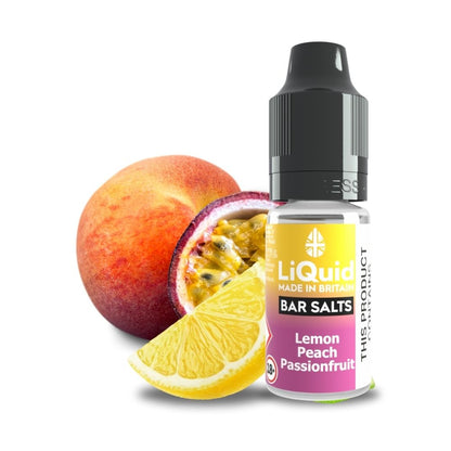 
Lemon Peach Passionfruit Bar Salt Vape Juice Nic Salt