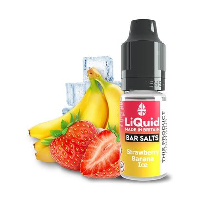 
Strawberry & Banana Ice Bar Salt Vape Juice Nic Salt