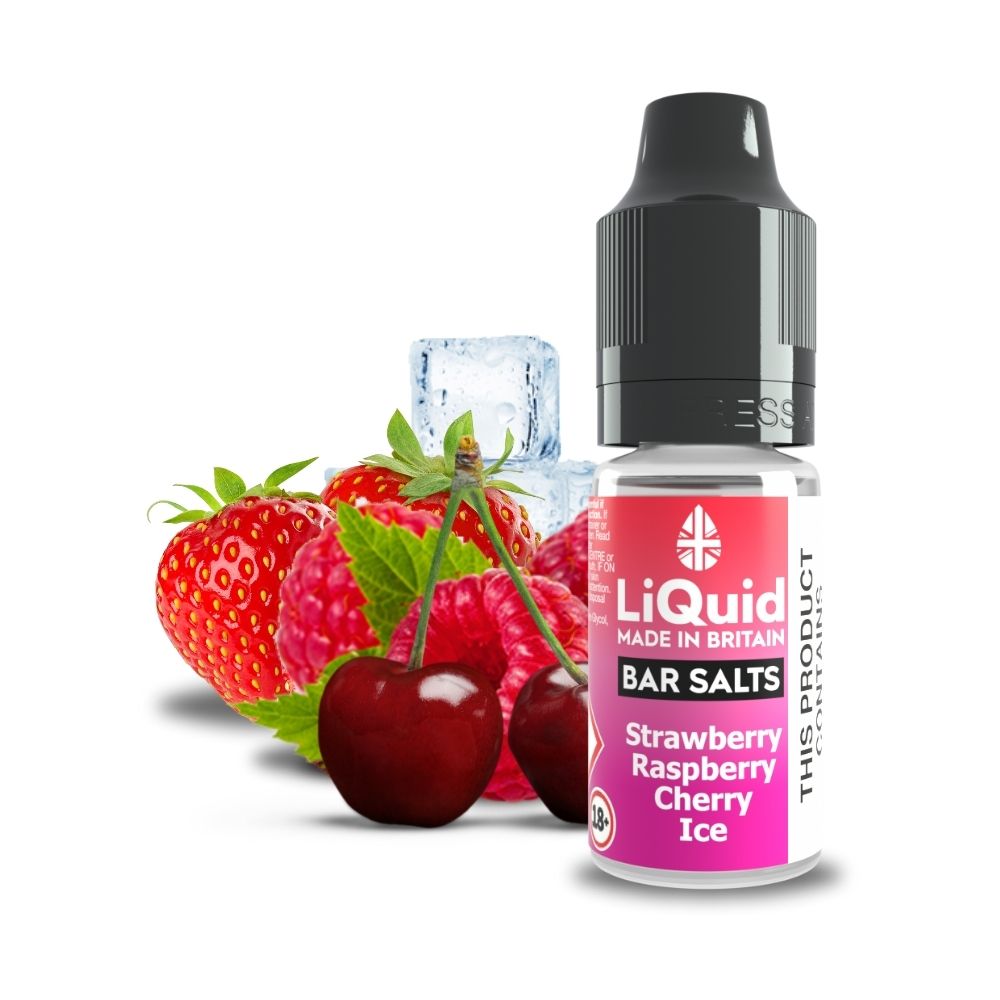 Strawberry Cherry Raspberry Ice Vape Juice Bar Salt