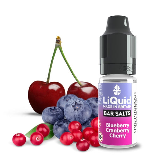 
Blueberry Cranberry Cherry Bar Salt Vape Juice Nic Salt