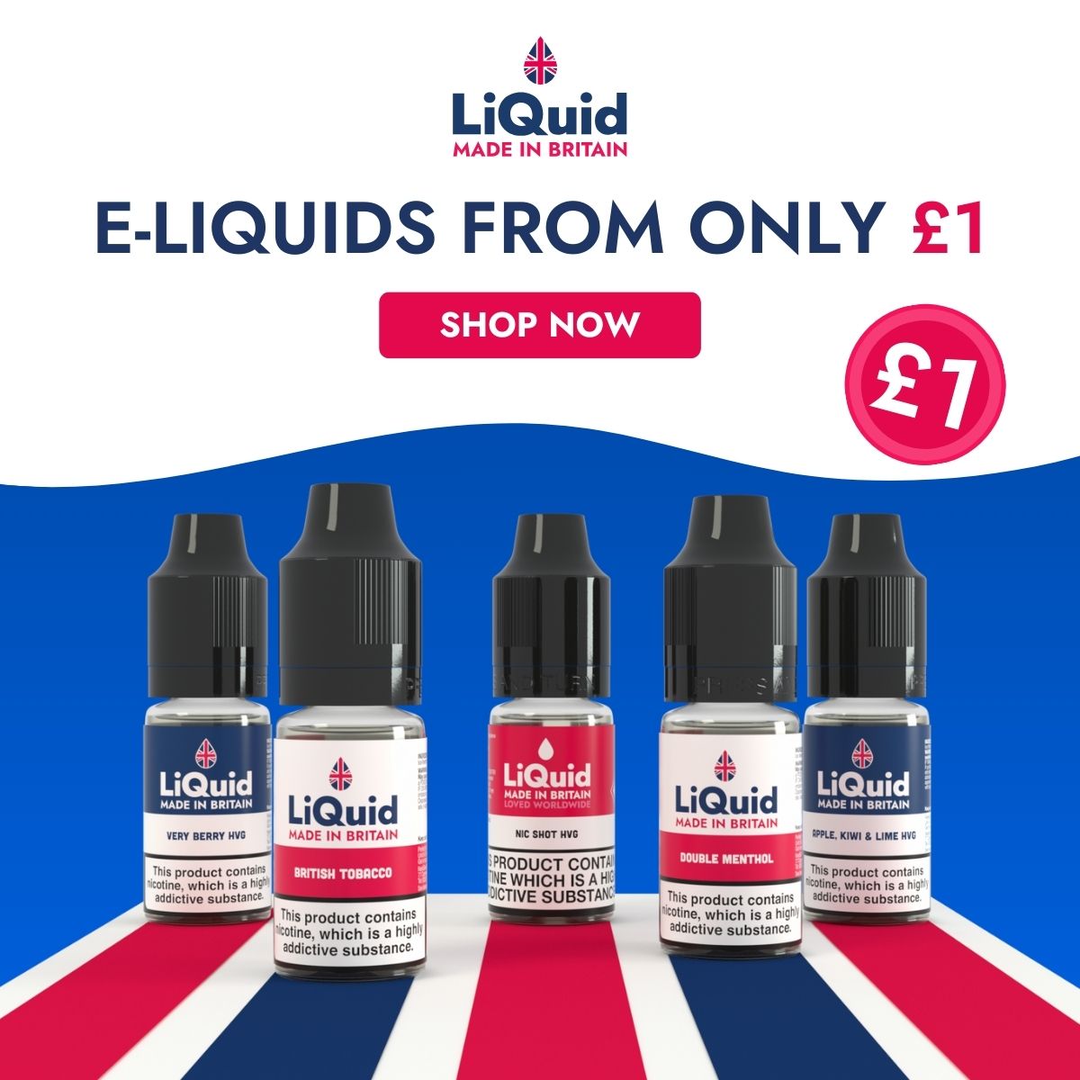 LiQuid Vape Juice Cheap 10ml E Liquid From 1 UK Made