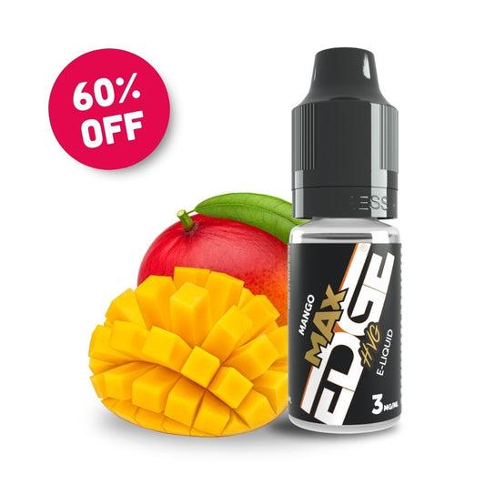 
Mango flavoured e-liquid in the Edge Max range. High VG vape juice.