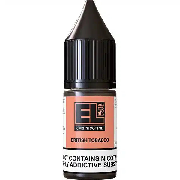 
A 10ml bottle of Birtish Tobacco Elite Liquid Vape Juice