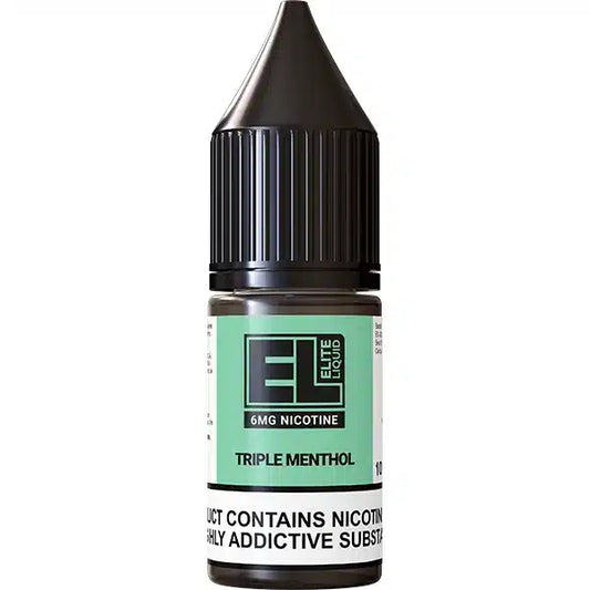 
A 10ml bottle of Triple Elite Liquid Vape Juice